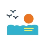 Panoramic balcony sea view to infinite horizons